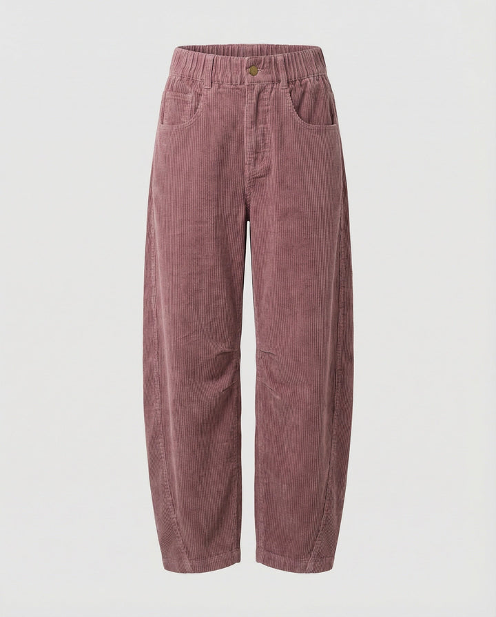 Damen Cordhose Damen weit High Waist