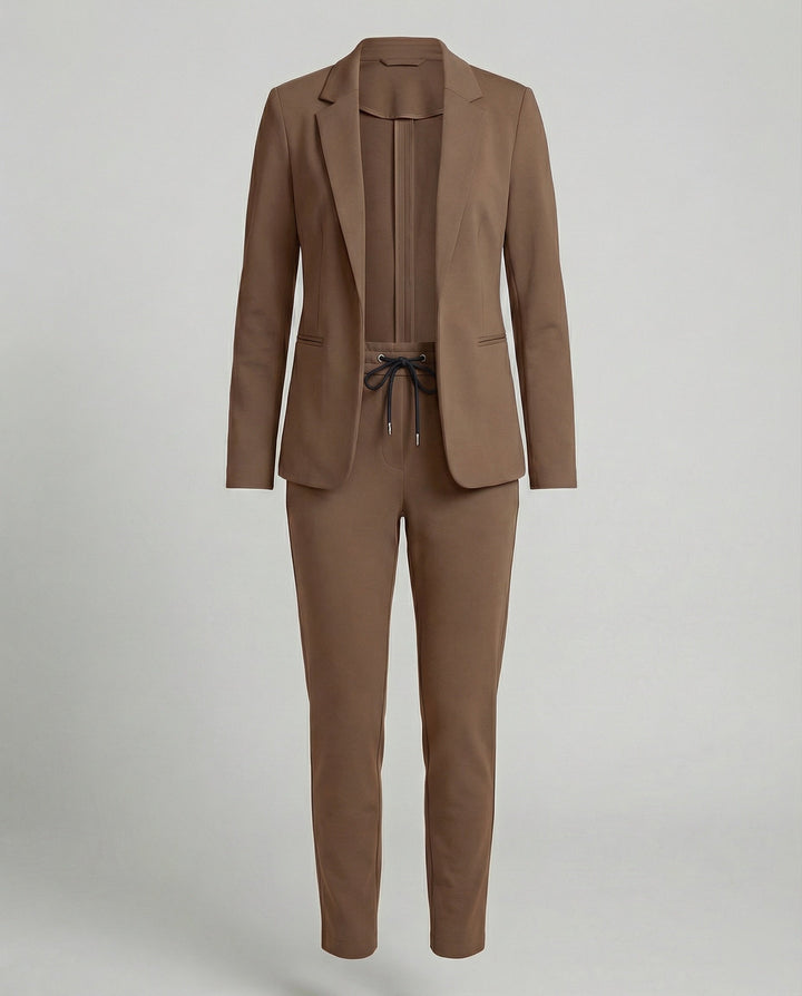 Damen Hosenanzug Mit Offenem Blazer Und Hose
