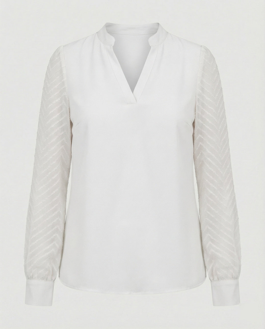 Elegante Chiffon-Bluse mit V-Ausschnitt