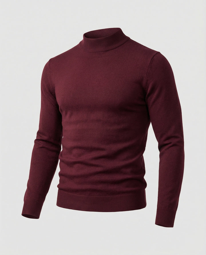 Herren eleganter Pullover mit Stehkragen Echoarchiv
