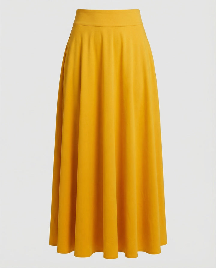 Damen Luftiger Maxi-Rock mit hohem Taillenbund Echoarchiv