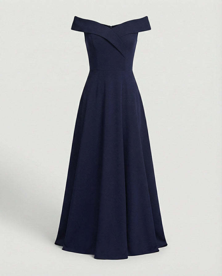 Echoarchiv | Elegantes Off-Shoulder Langes Catwalk Abendkleid