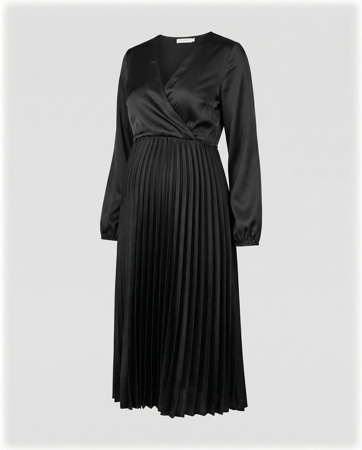 Schwangerschafts-Chaps-Maxikleider, Elegante, Plissierte, Schulterfreie Cocktailkleider – Valéora