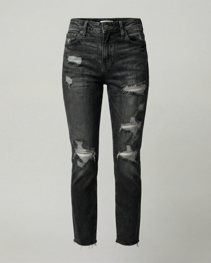 Damen Slim Fit JEchoarchivns mit Destroyed Details im Used-Look | Echoarchiv