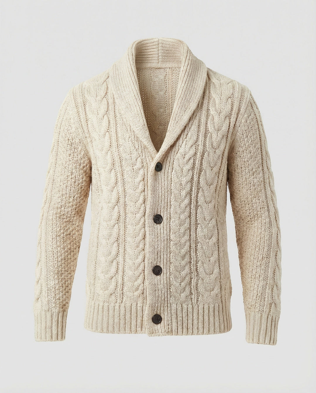 Warme Zopfmuster Strickjacke