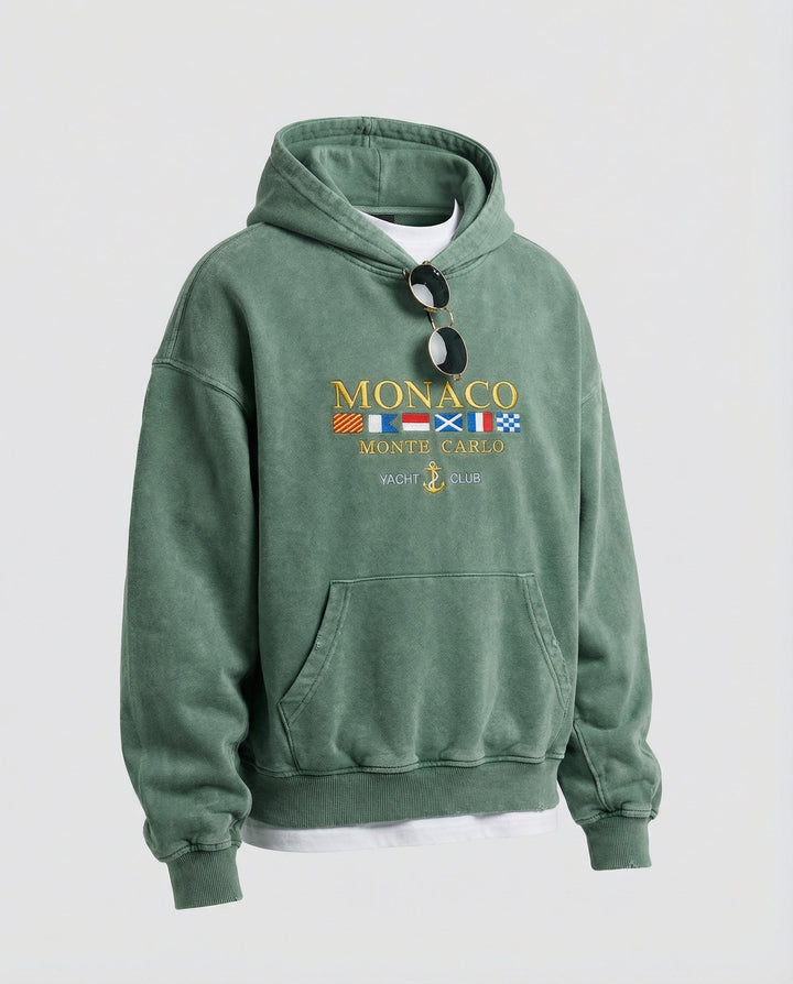 Echoarchiv | Herren Hoodie aus Baumwollmischung mit luxuriösem Monaco-Design für lässige und schicke Anlässe