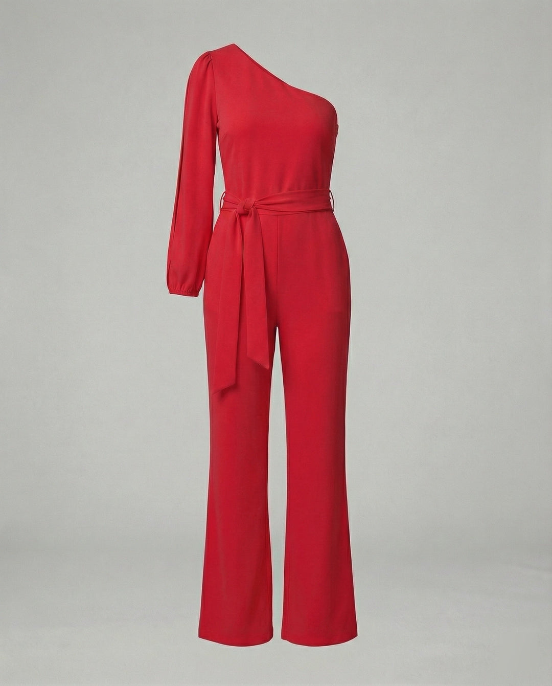 Damen Luxuriöser Overall mit Schleifengürtel & Funkelnden Details | Echoarchiv