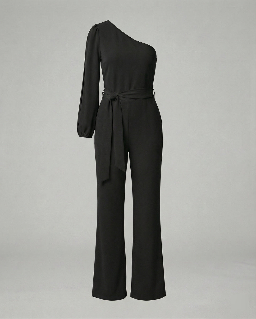 Damen Luxuriöser Overall mit Schleifengürtel & Funkelnden Details | Echoarchiv