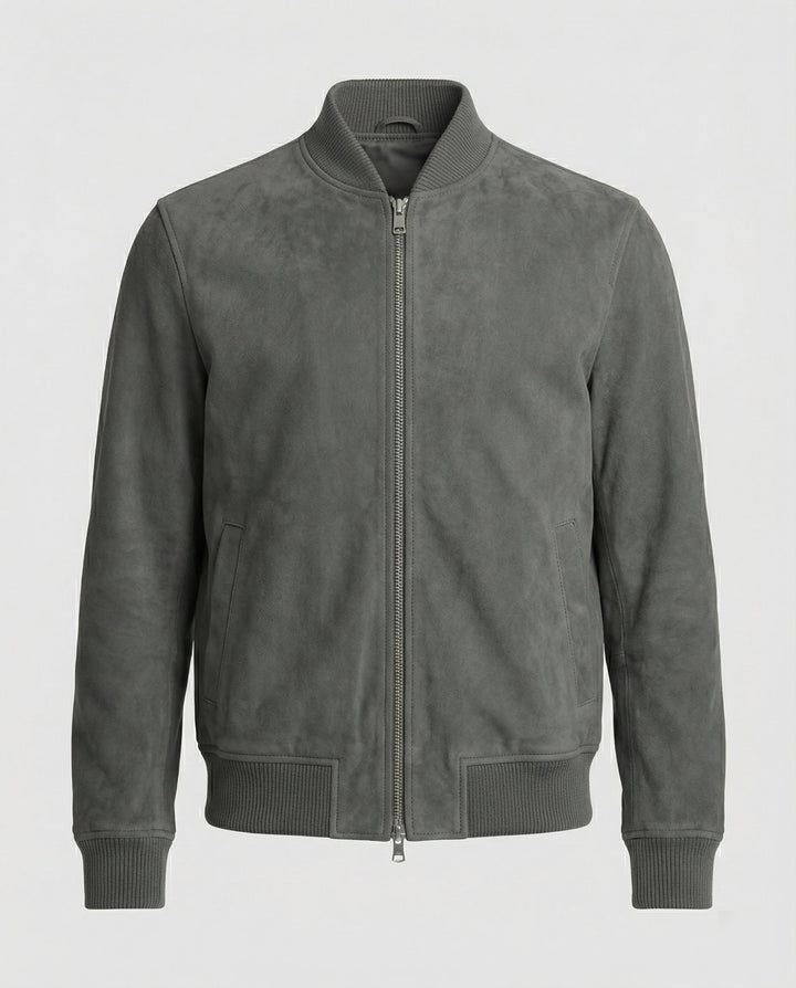 Freizeitkleidung Herren Bomberjacke Lederoptik