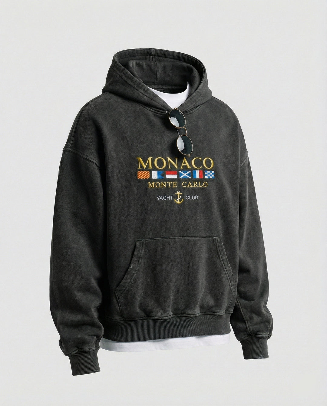 Echoarchiv | Herren Hoodie aus Baumwollmischung mit luxuriösem Monaco-Design für lässige und schicke Anlässe