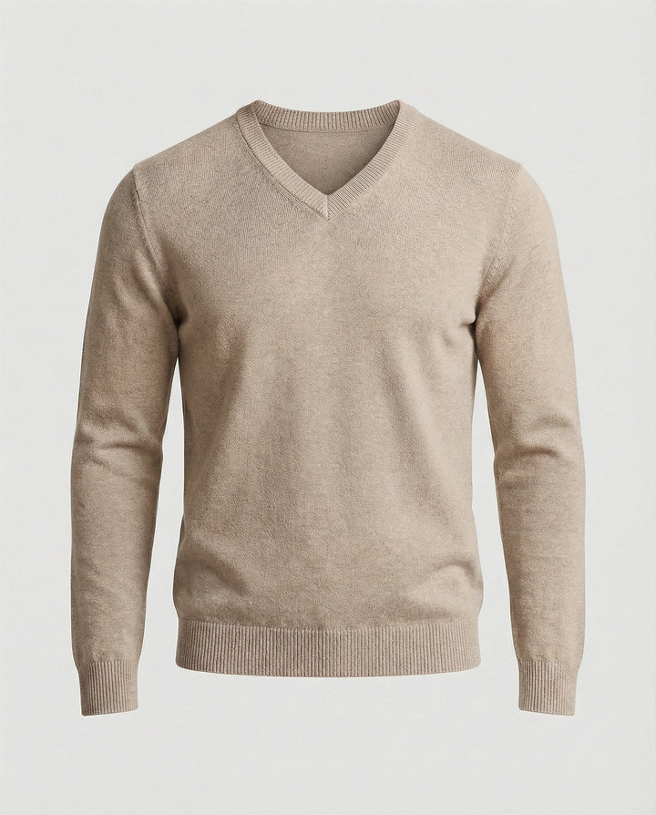 Herren V-Ausschnitt Feinstrickpullover Echoarchiv