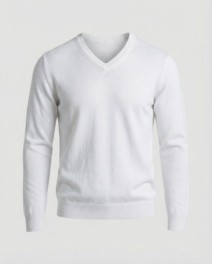 Herren V-Ausschnitt Feinstrickpullover Echoarchiv