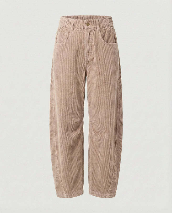 Damen Cordhose Damen weit High Waist