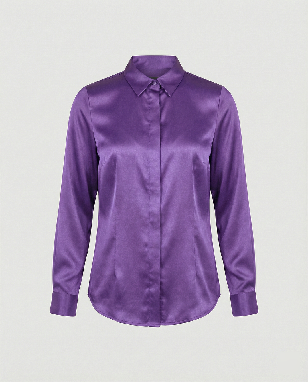 Damen Satin-Bluse mit klassischem Kragen Echoarchiv