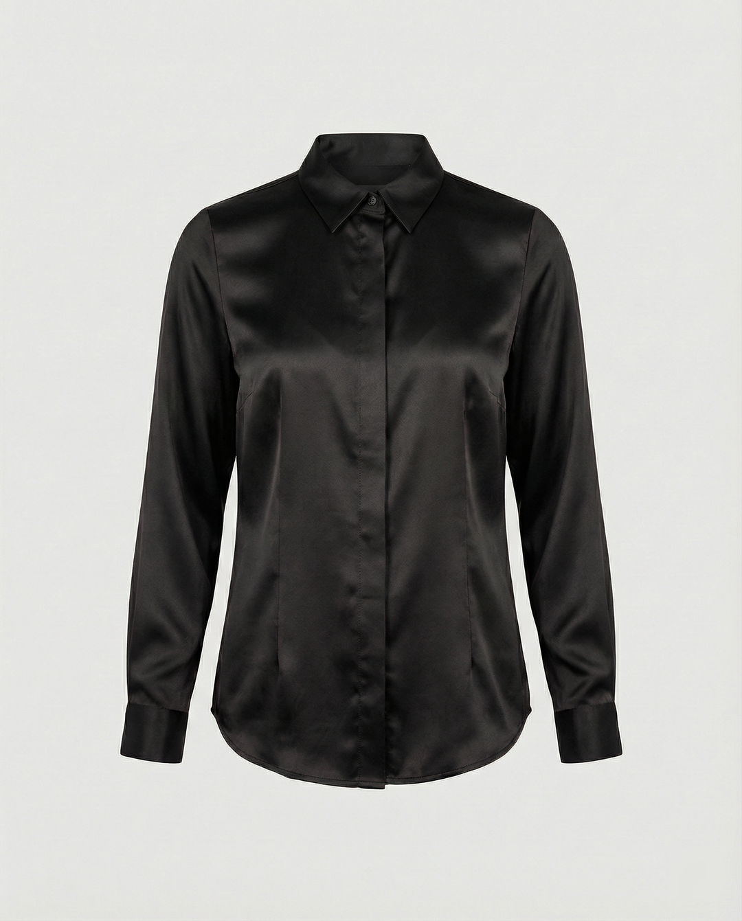 Damen Satin-Bluse mit klassischem Kragen Echoarchiv