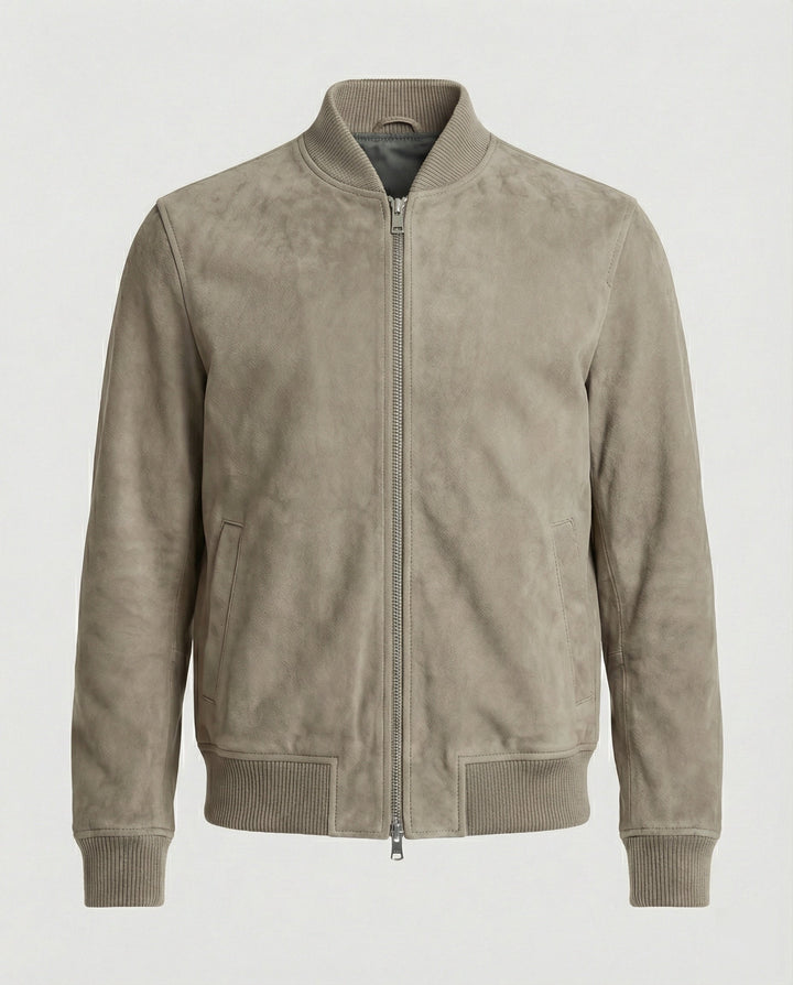 Freizeitkleidung Herren Bomberjacke Lederoptik