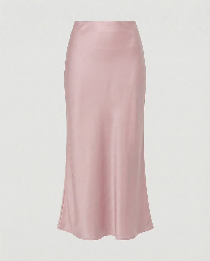 Damen Maxirock Satin High Waist – Valéora
