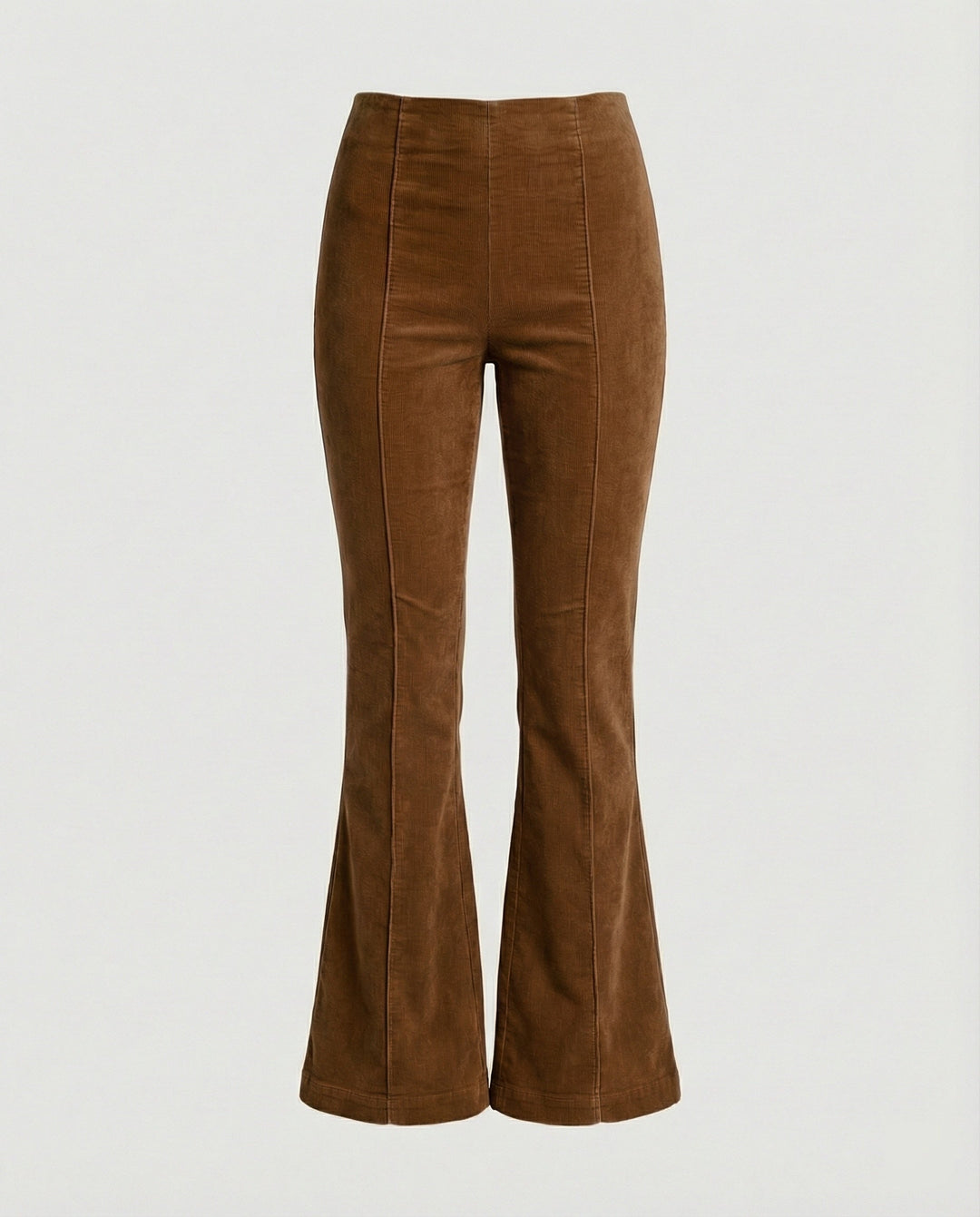 Damen Flared Cord-Hose mit hohem Bund und weichem Material Echoarchiv