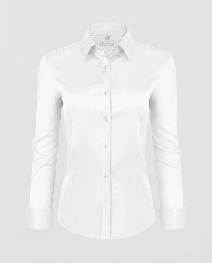 Damen Hemdbluse Stretch tailliert