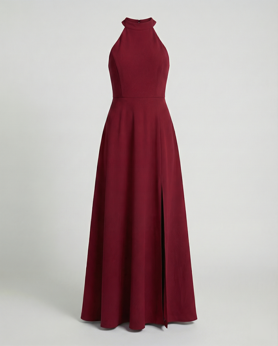 Damen Elegantes Maxikleid mit Seitenschlitzen und hochgeschlossenem Ausschnitt Echoarchiv
