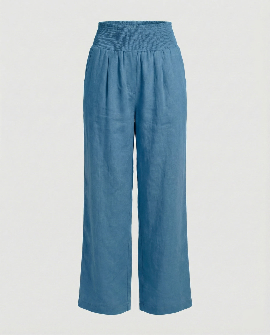 Damen Luftige Leinenhose mit elastischem Bund und Weitschnitt Echoarchiv