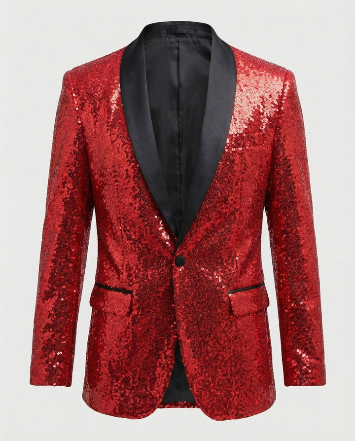 Glamouröser Pailletten Blazer Herren – Valéne