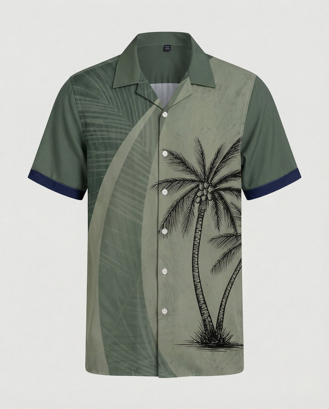 Kurzarm Hawaiihemd Herren Palmenprint – Arvello