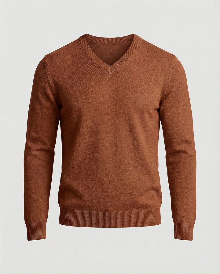 Herren V-Ausschnitt Feinstrickpullover Echoarchiv