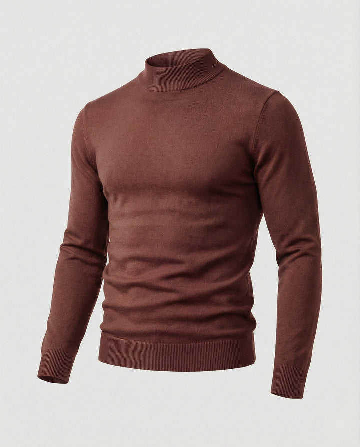 Herren eleganter Pullover mit Stehkragen Echoarchiv