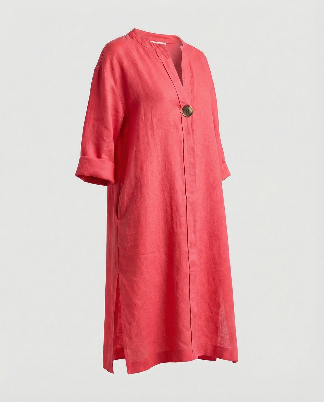 Leinen Freizeitkleid Damen Tunikakleid