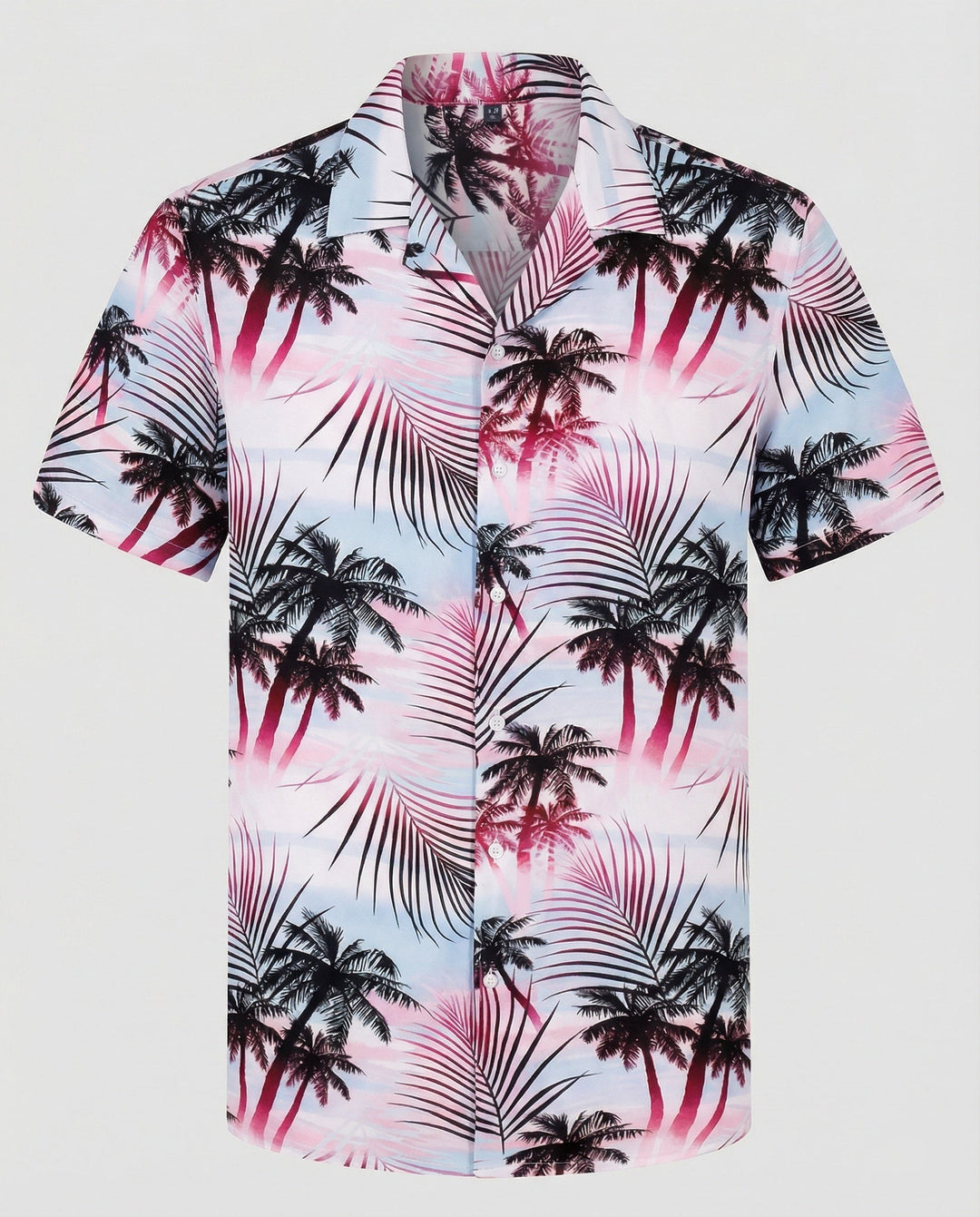 Kurzarm Hawaiihemd Herren Palmenprint – Arvello