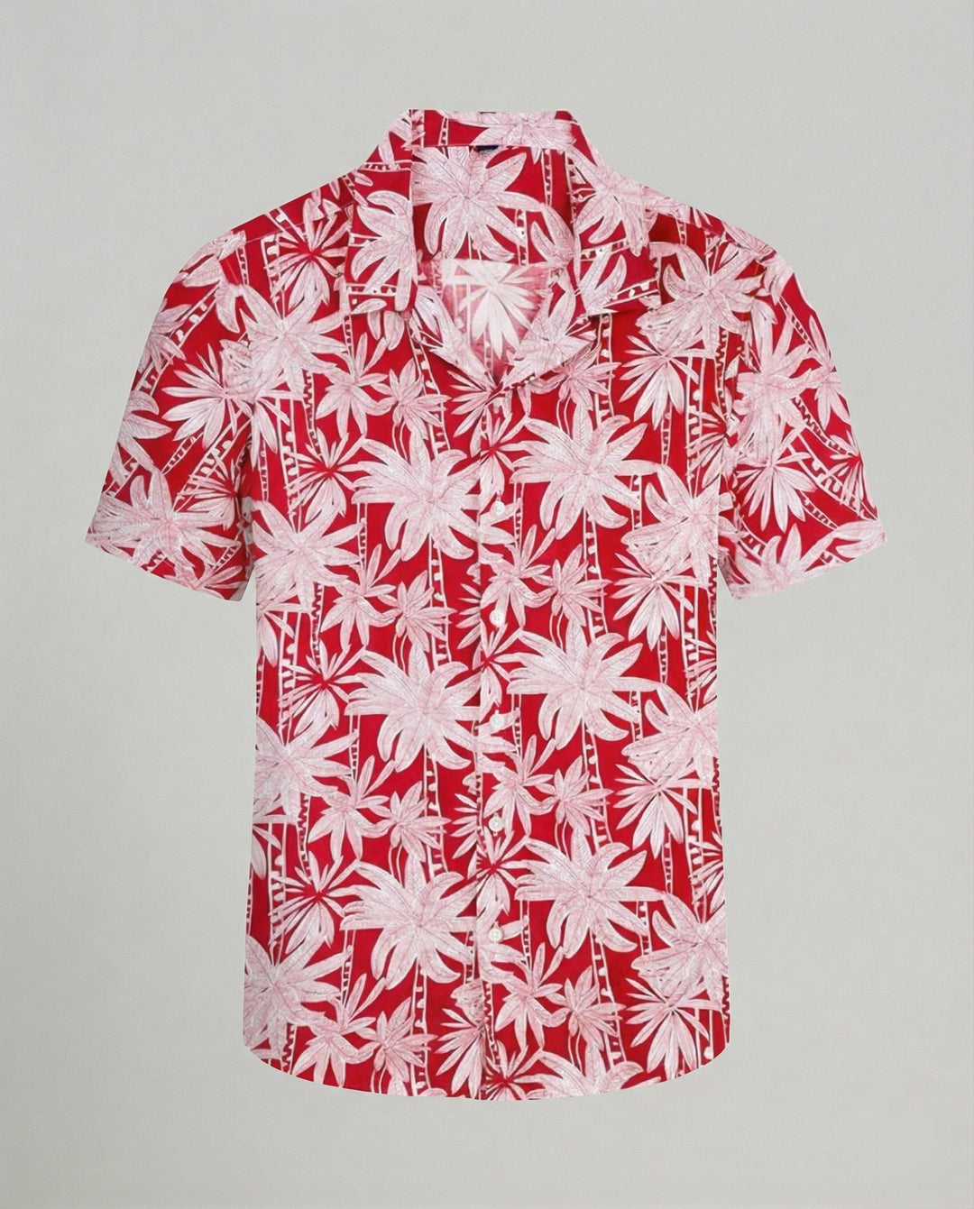 Kurzarm Hawaiihemd Herren Palmenprint – Arvello