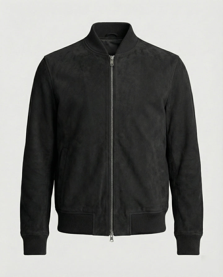 Freizeitkleidung Herren Bomberjacke Lederoptik