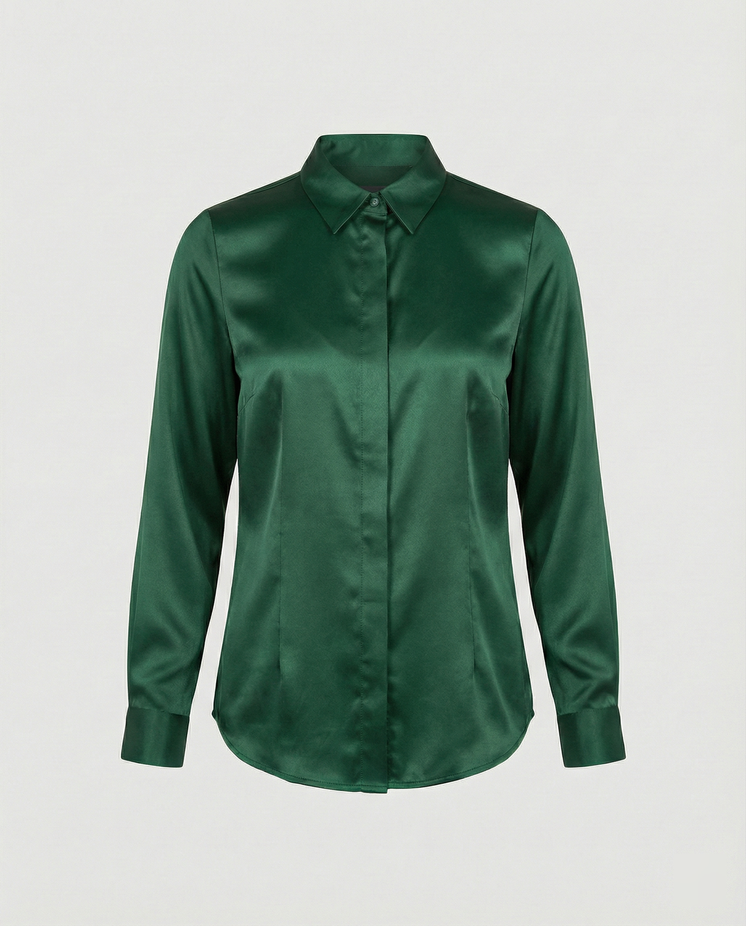 Damen Satin-Bluse mit klassischem Kragen Echoarchiv
