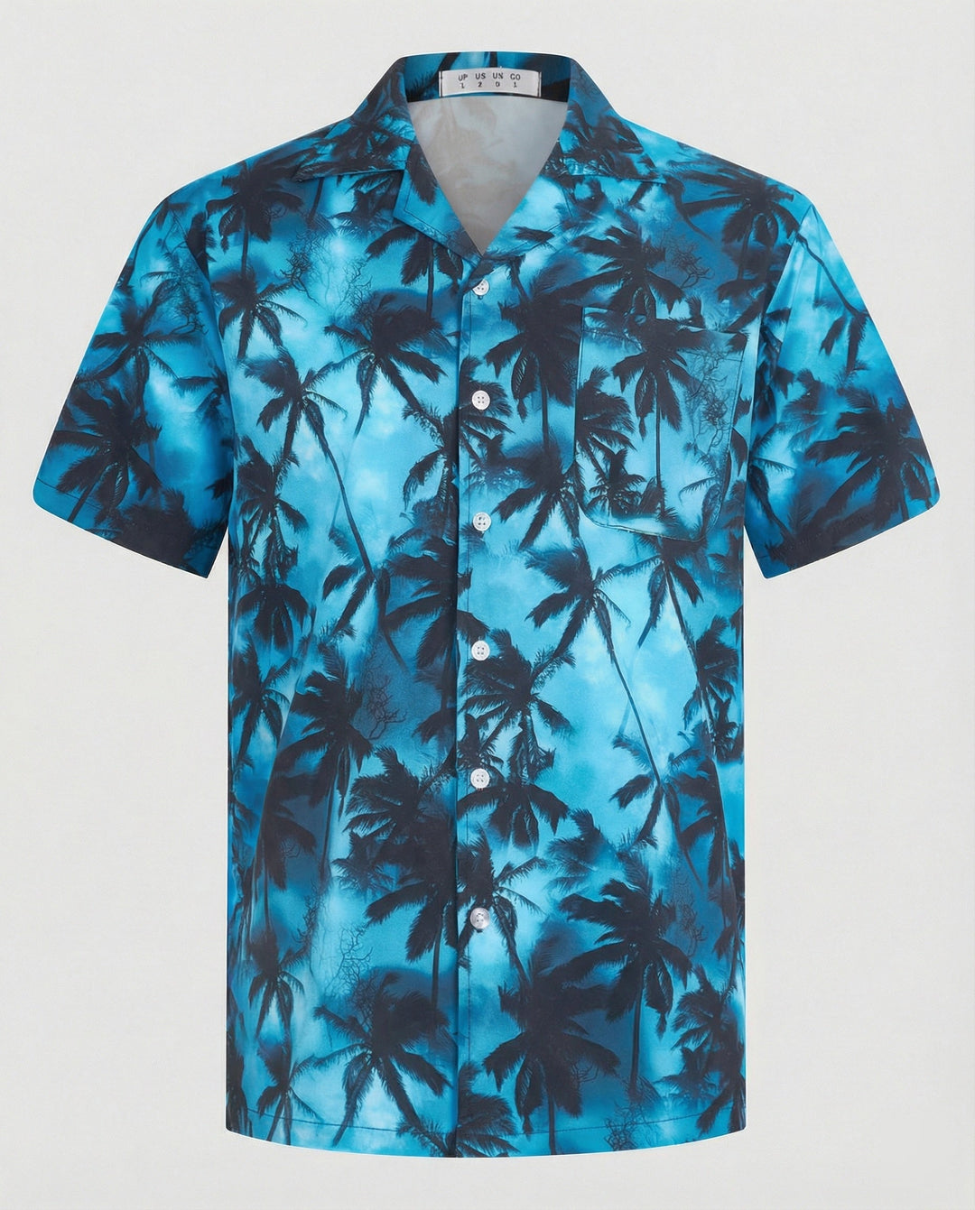Kurzarm Hawaiihemd Herren Palmenprint – Arvello