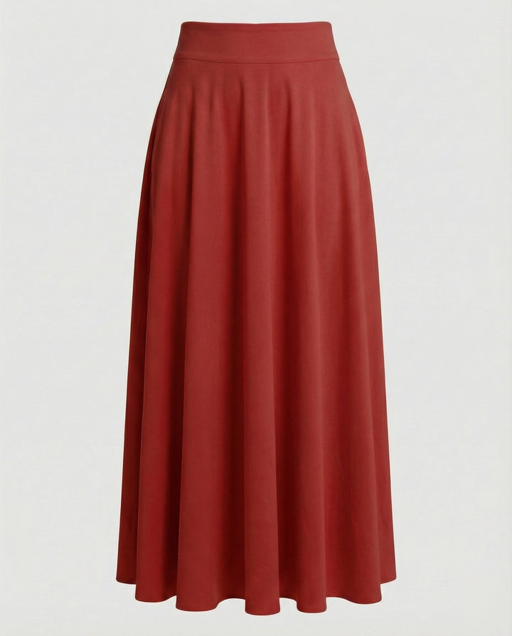 Damen Luftiger Maxi-Rock mit hohem Taillenbund Echoarchiv