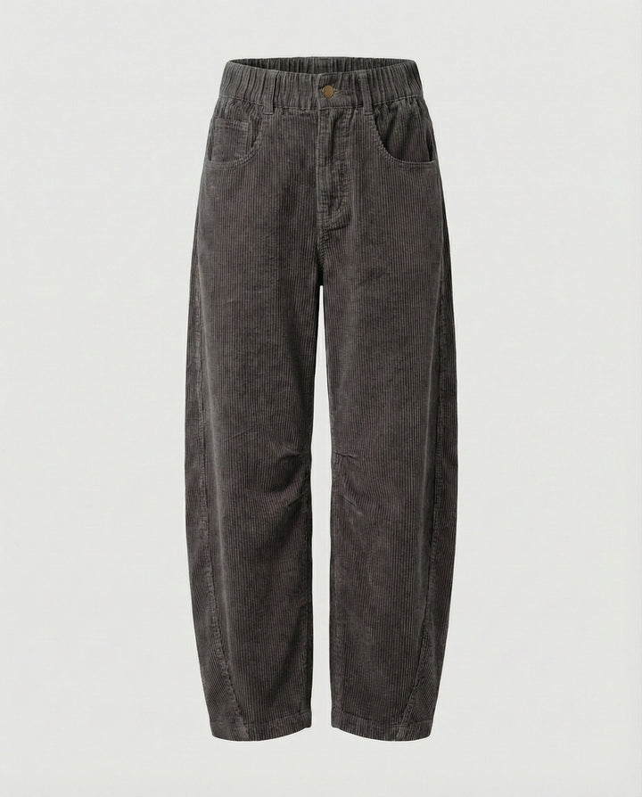 Damen Cordhose Damen weit High Waist