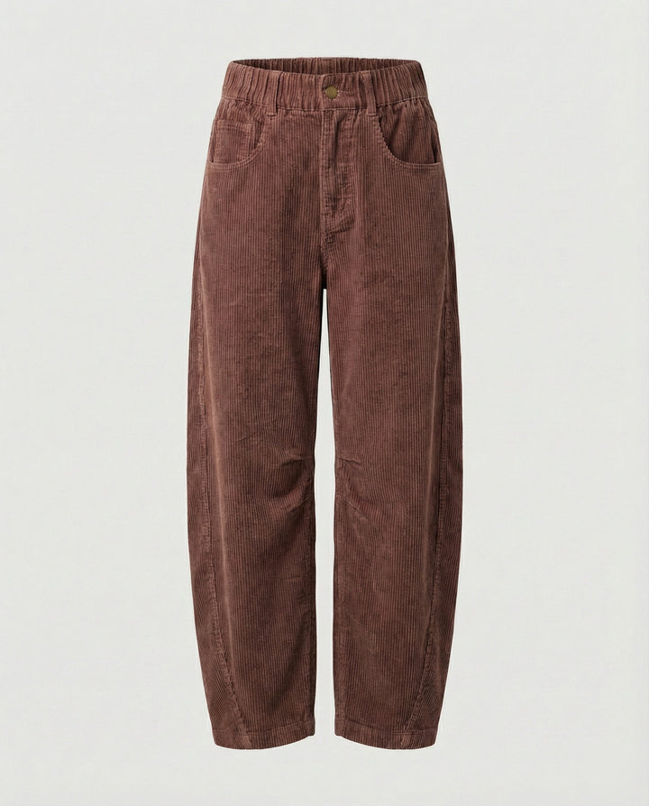 Damen Cordhose Damen weit High Waist