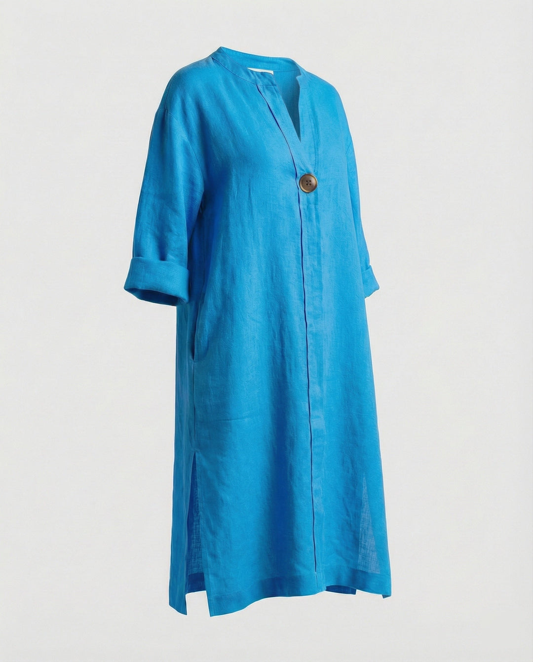 Leinen Freizeitkleid Damen Tunikakleid