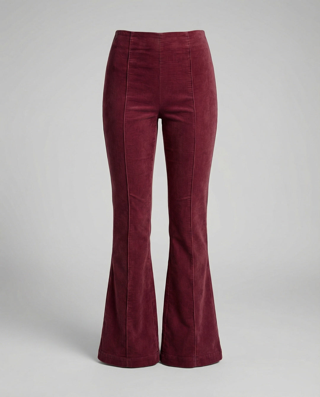 Damen Flared Cord-Hose mit hohem Bund und weichem Material Echoarchiv