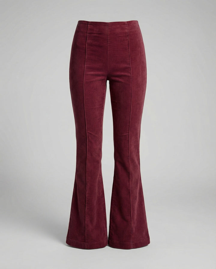Damen Flared Cord-Hose mit hohem Bund und weichem Material Echoarchiv