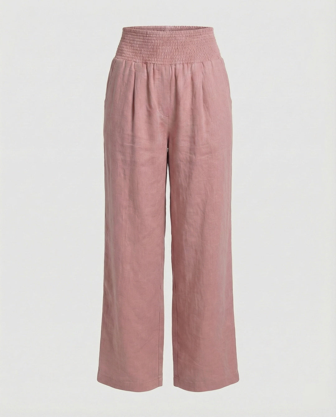 Damen Luftige Leinenhose mit elastischem Bund und Weitschnitt Echoarchiv