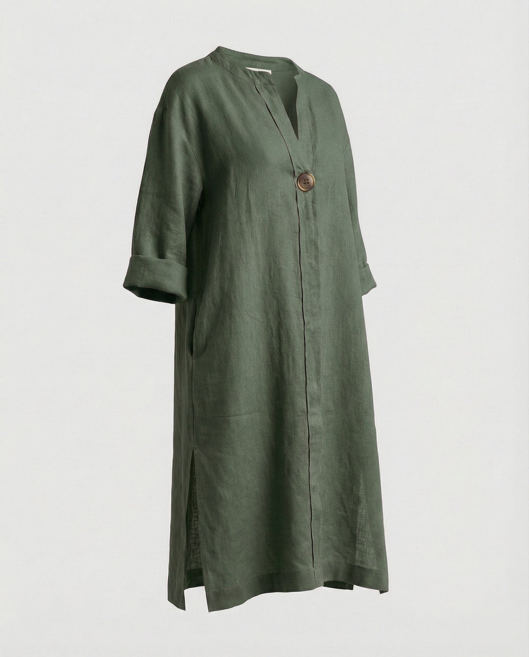 Leinen Freizeitkleid Damen Tunikakleid