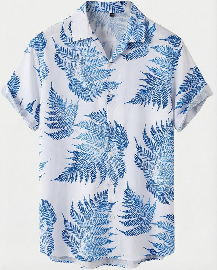 Kurzarm Hawaiihemd Herren Palmenprint – Arvello