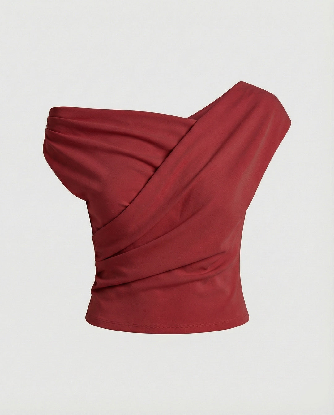 Damen Elegantes Drapiertes Oberteil mit asymmetrischem Schnitt Echoarchiv