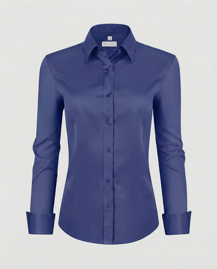 Damen Hemdbluse Stretch tailliert