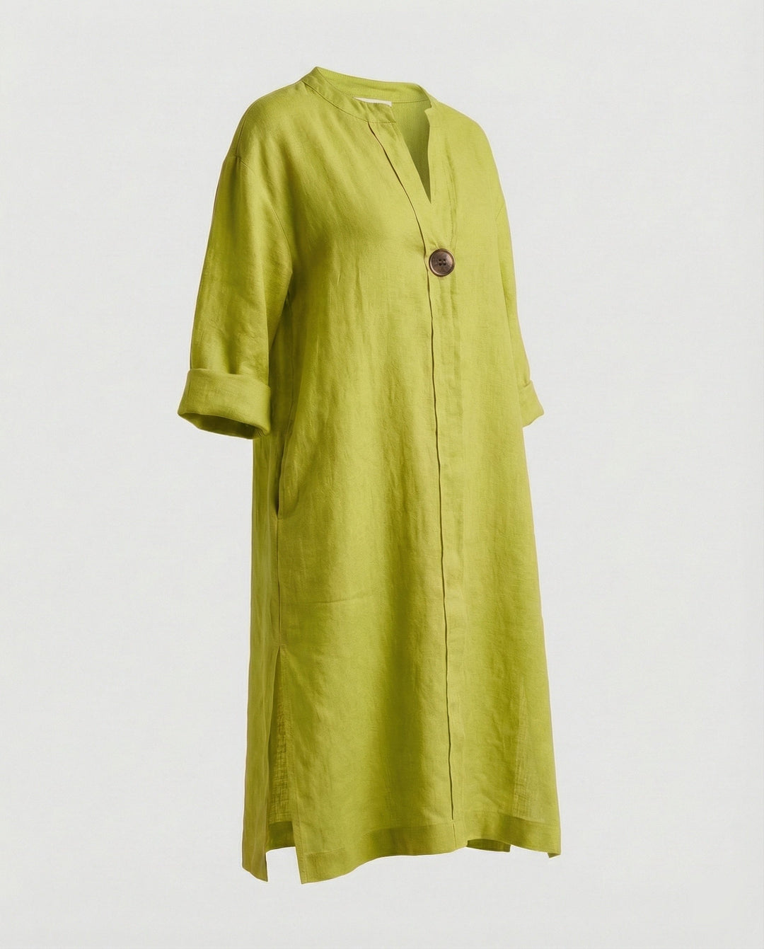 Leinen Freizeitkleid Damen Tunikakleid
