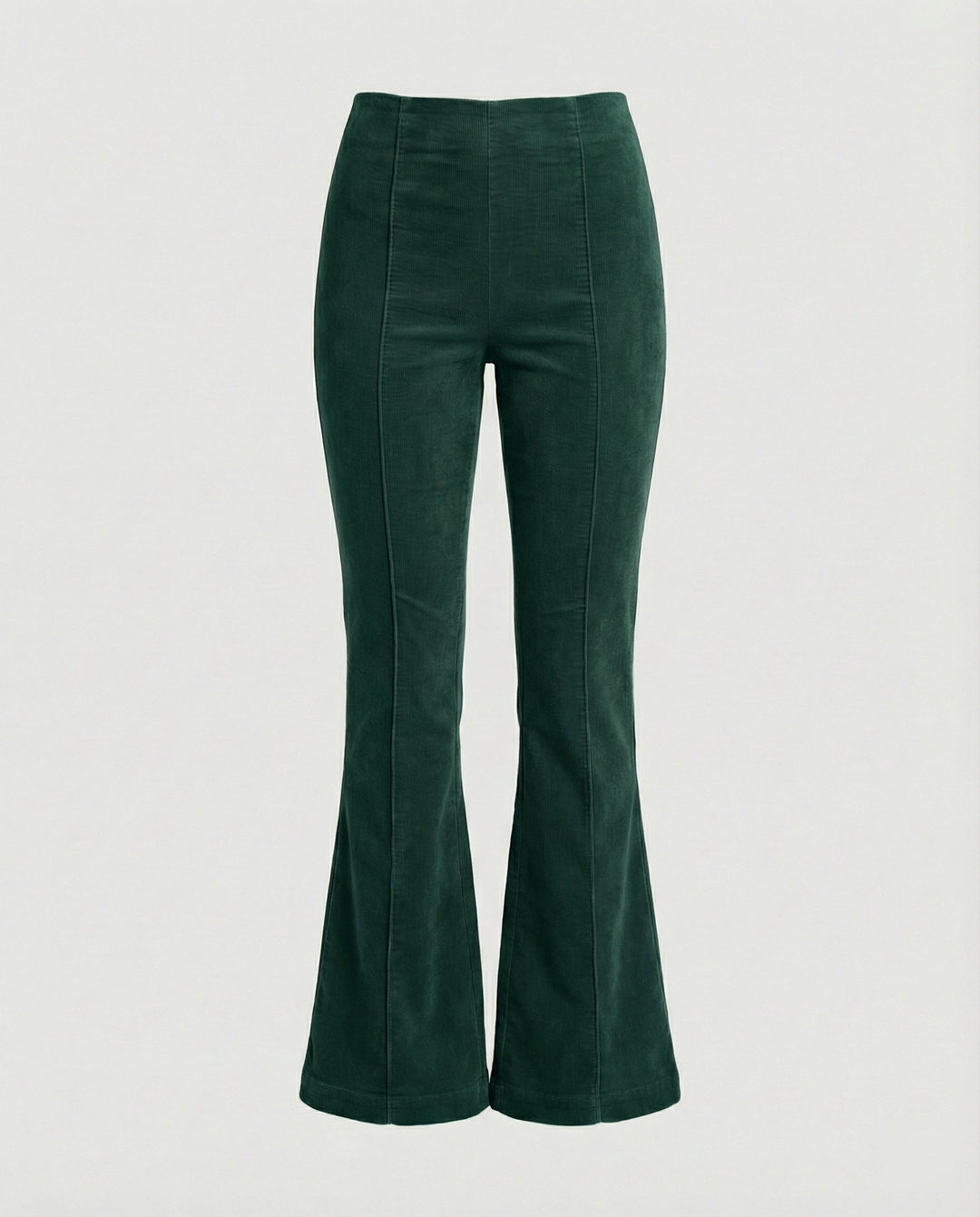 Damen Flared Cord-Hose mit hohem Bund und weichem Material Echoarchiv