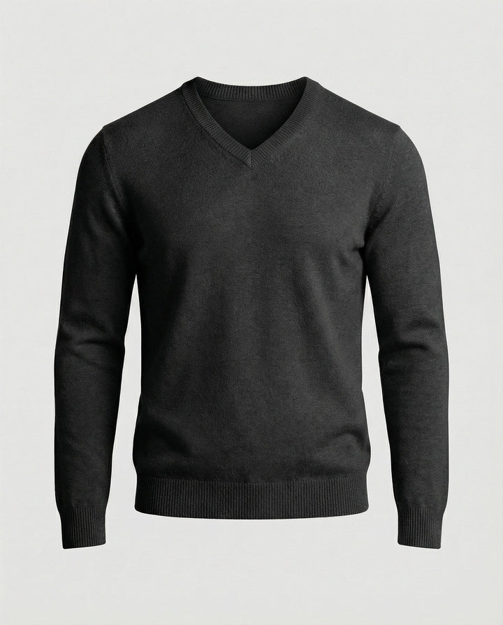 Herren V-Ausschnitt Feinstrickpullover Echoarchiv