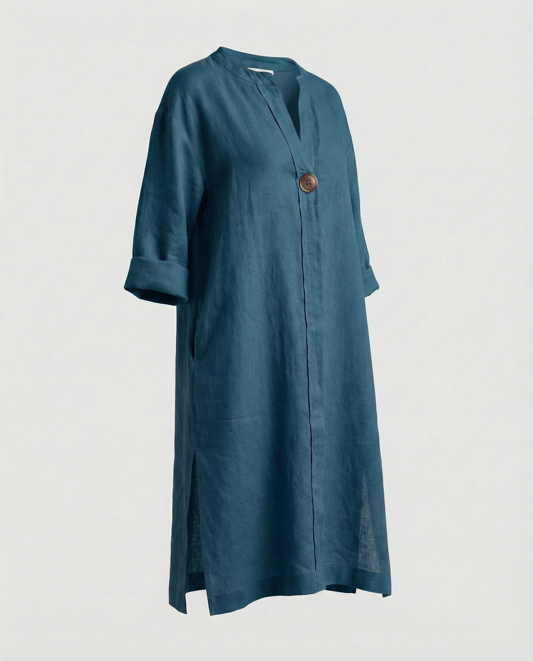 Leinen Freizeitkleid Damen Tunikakleid